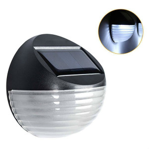 2 PCS capteur de lumière d'énergie solaire 6 lampe à économie d'énergie LED applique murale extérieure clôture de jardin lampe étanche veilleuse (blanc) SH701A113-20