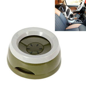 Bouche non humide pour animaux de compagnie Fontaine à boire anti-éclaboussures pour chien Bol de voiture anti-débordement (vert armée) SH601A1519-20