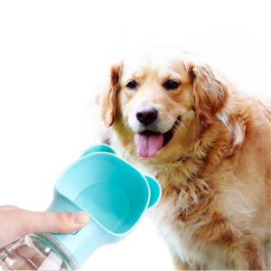 Distributeur d'eau portable extérieur pour chat et chien Fontaine à boire portable, style: petit ours (bleu) SH402A649-20