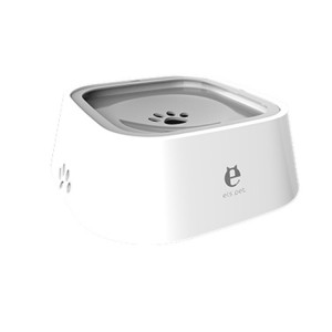 Gamelle d'eau potable anti babines mouillé pour animaux de compagnie chien et chat (gris) 1.5 litre SH701C1761-20