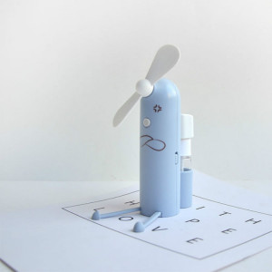 Creative Mobile Phone Support Cartoon Spray Mini Fan Ventilateur USB portable (bleu) SH201A1012-20