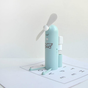 Creative Mobile Phone Support Cartoon Spray Mini Fan Portable Usb Fan (Green) SH201B900-20