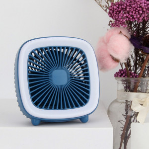 Ventilateur de poche multifonctionnel rechargeable USB de bureau (bleu) SH101D458-20