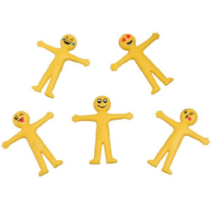 100 PCS Emoji Hommes Poupée Tirable Réduire La Pression Cadeau Marionnette Enfants Fête D'anniversaire Jouets, Hauteur: 5 cm SH49011298-20