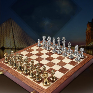 Jeu d'échecs européen simple en alliage de zinc SH5028817-20