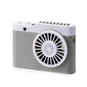 Mini ventilateur portatif pour appareil photo de charge USB suspendu petit ventilateur (gris) SH301A244-20