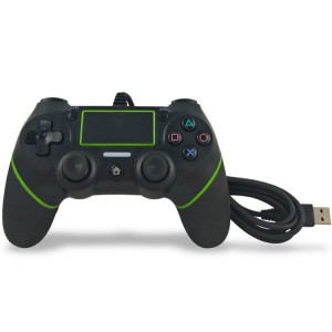 Pour contrôleur de jeu de câble à poignée filaire avec poignée PS4 (noir vert) SH701C1856-20