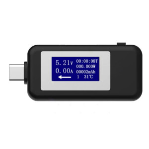 KEWEISI Testeur multifonction Type-C / USB-C Chargeur Détecteur Voltmètre Numérique Ampèremètre Voltmètres (Noir) SH801B714-20
