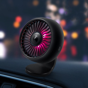 Mini ventilateur d'interface USB de sortie d'air de voiture de ventilateur électrique multifonction d'automobile (noir) SH601A1130-20