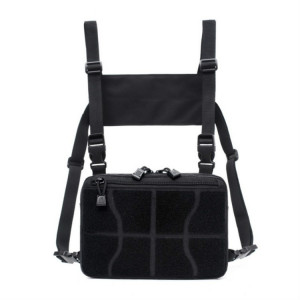 Sac de poitrine multifonctionnel pour sac à dos de stockage portable de sports de plein air (noir) SH201A1514-20