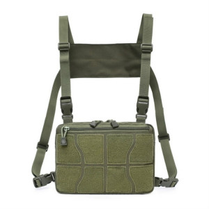 Sac de poitrine multifonctionnel pour sac à dos de stockage portable de sports de plein air (vert armée) SH201C1900-20