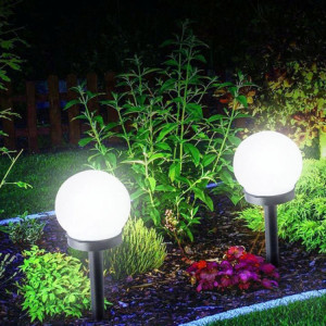 Décoration de paysage de pelouse de lumière de sol solaire d'ampoule extérieure imperméable de 2 PCS (lumière blanche) SH101A908-20