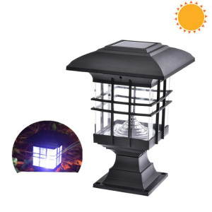 Lampe de mur de pelouse de jardin décorative imperméable extérieure de lumière de pilier solaire (lumière blanche) SH701A1875-20