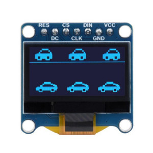 Module d'affichage OLED Waveshare 0,96 pouces, résolution 128 × 64, communication SPI / I2C (E Blue) SW301C118-20