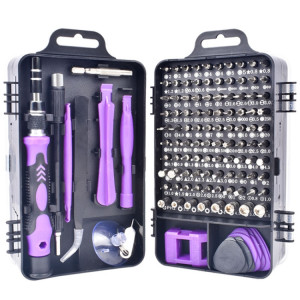 Outil de réparation de démontage de téléphone portable de tournevis de prune magnétique 110 en 1 (violet) SH301E995-20