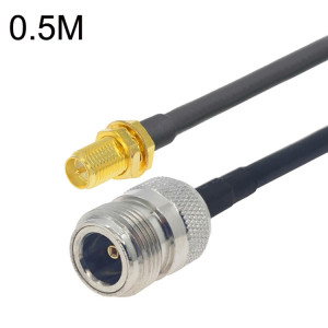 Câble adaptateur coaxial RP-SMA femelle vers N femelle RG58, longueur du câble : 0,5 m SH65011036-20