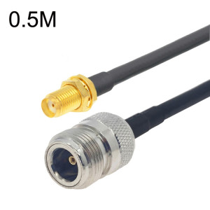 Câble adaptateur coaxial SMA femelle vers N femelle RG58, longueur du câble : 0,5 m. SH66011448-20