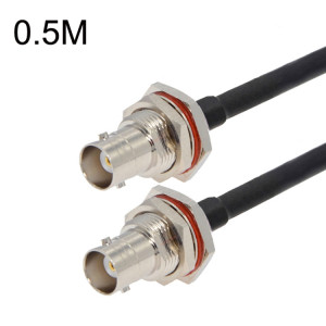 Câble adaptateur coaxial BNC femelle vers BNC femelle RG58, longueur du câble : 0,5 m. SH42011215-20