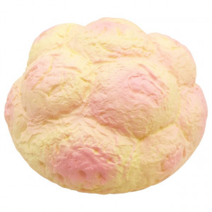 Grande bouffée de crème parfumée Squishy sangles à montée lente Soft Squeeze Simuler ananas pain gâteau cadeau enfant amusant jouet taille: 25x13 cm (rose) SH701B1052-20