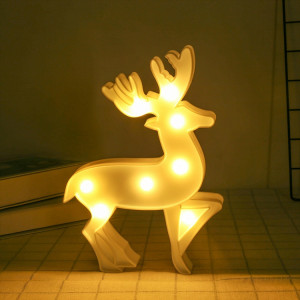 LED veilleuse de Noël cerf enfants cadeau jouets bébé chambre décoration lampe de table (lumière chaude) SH601A1081-20