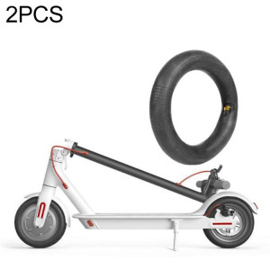 2 pièces pour Xiaomi Mijia M365 Scooter électrique 8.5 pouces chambre à air rembourrée en caoutchouc avec couvercle de valve (noir) SH401A1235-20