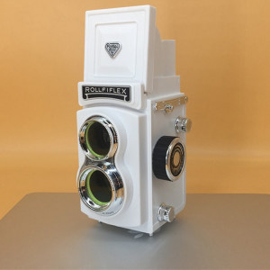 Modèle de caméra double reflex Accessoires de caméra rétro Décorations Modèle de caméra portable (Blanc (Original)) SH101B417-20