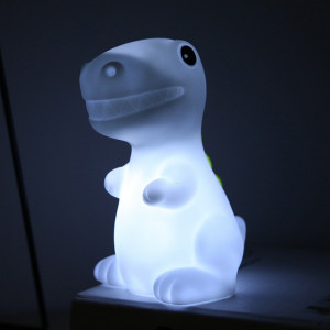 3 PCS Silicone respectueux de l'environnement LED dinosaure lumière douce colorée maison veilleuse électronique (blanc) SH201B1766-20