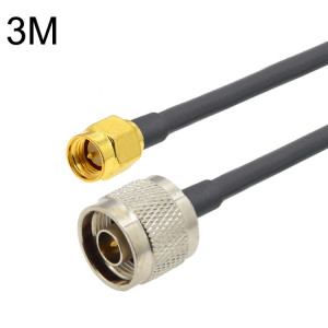 Câble adaptateur coaxial SMA mâle vers N mâle RG58, longueur du câble : 3 m. SH6404396-20