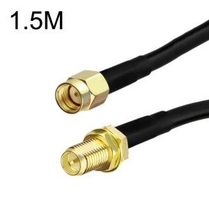 Câble adaptateur coaxial RP-SMA mâle vers RP-SMA femelle RG58, longueur du câble : 1,5 m. SH52031679-20