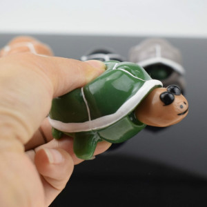 Tête télescopique tortue adulte décompression jouet drôle d'évent de compression (vert foncé) SH501A1954-20