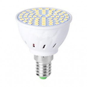 Projecteur en plastique de maïs léger ménage à économie d'énergie SMD petit projecteur à LED, nombre de perles de lampe: 48 perles (E14-blanc chaud) SH101D402-20