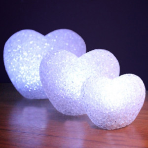 8 cm blanc coeur intérieur décoratif LED veilleuse romantique 3D amour coeur saint valentin fête de mariage décoration SH83061290-20