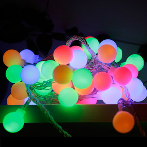 LED Ball Light String Festival Décoration intérieure et extérieure, couleur: 20 LED colorées Puissance de la batterie SH09021997-20