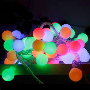 Décoration intérieure et extérieure de festival de chaîne lumineuse de boule imperméable de LED, couleur: 30 LED colorées prise de l'UE SH0910949-20