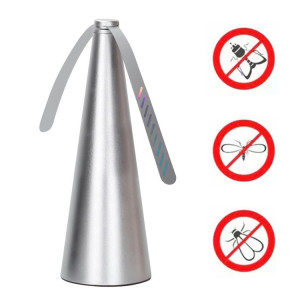 Ventilateur multifonctionnel à lame de ventilateur attrape-mouches automatique ventilateur anti-moustiques, taille: 9x9x25cm (argent) SH701B280-20