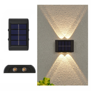 4LED NiMH Solaire Applique Extérieure Étanche Haut Et Bas Projecteurs À Deux Têtes (Lumière Chaude) SH502B307-20
