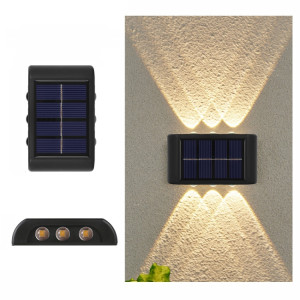 6LED NiMH Solaire Applique Extérieure Étanche Haut Et Bas Projecteurs À Deux Têtes (Lumière Chaude) SH503B154-20