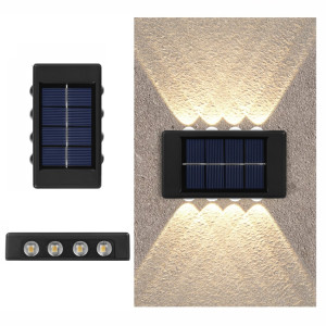 8LED NiMH Solaire Applique Extérieure Étanche Haut Et Bas Projecteurs À Deux Têtes (Lumière Chaude) SH504B1325-20
