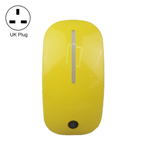 A66 Type de souris LED Intelligent Light Control Night Light, prise : prise britannique (jaune) SH203E231-20