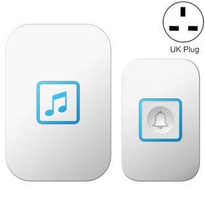 Sonnette de télécommande de musique électronique CaCazi A86 A86 pour une sonnette AC sans fil, Style: Fiche UK (Blanc) SC102B290-20