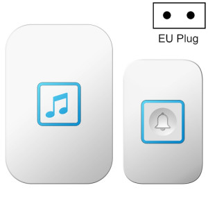 CACAZI A86 Sonnette de la télécommande électronique de musique électronique One pour une sonnette AC sans fil, style: fiche européenne (blanc) SC103B1236-20