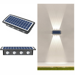 Applique solaire 8LED extérieure étanche haut et bas projecteurs à deux têtes (lumière blanche) SH903A270-20