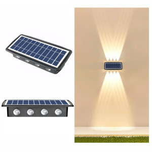 Applique solaire 8LED extérieure étanche haut et bas projecteurs à deux têtes (lumière chaude) SH903C932-20