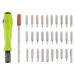 Outil de réparation de démontage de téléphone portable en acier CRV 32 en 1 Jeu de tournevis combinés multifonction (gris vert) SH201B960-20