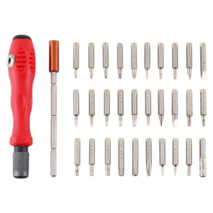Outil de réparation de démontage de téléphone portable en acier CRV 32 en 1 Jeu de tournevis combinés multifonction (rouge) SH201C885-20