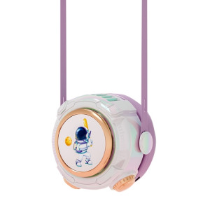MD666-3 Cartoon Space Capsule Mini ventilateur de cou suspendu sans lame portable (violet) SH901A160-20