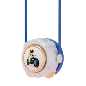 MD666-3 Cartoon Space Capsule Mini ventilateur de cou suspendu sans lame portable (bleu) SH901C496-20