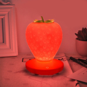 Creative Home LED Silicone Strawberry Night Light USB Rechargeable Chevet Décoration Atmosphère Lumière (Rouge) SH701B638-20