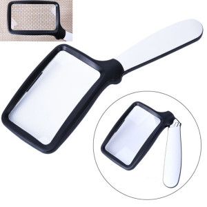 2X portable pliant cinq lumières LED pour les personnes âgées lisant des journaux HD lentille optique acrylique loupe SH73671824-20