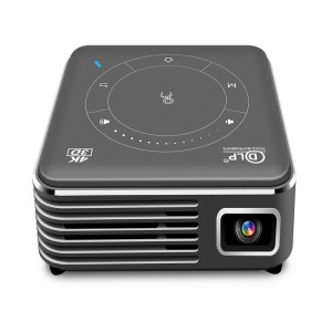Mini projecteur intelligent DLP P11 854x480 avec télécommande infrarouge, Android 9.0, 2 Go + 16 Go, prise en charge WiFi 2.4G / 5G, Bluetooth, carte TF (gris argenté) SH301A1616-20